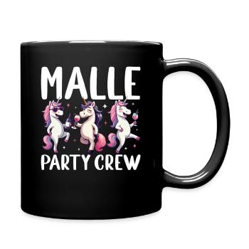 Équipe de la fête de la merle, licorne qui boit Fun à Majorque - Mug uni - noir - Droite