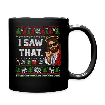 J’ai ce Jésus drôle dans le Weihn moche - Mug uni - noir - Droite