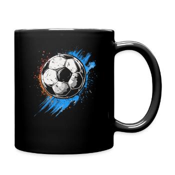 Football Street Art - Mug uni - noir - Droite