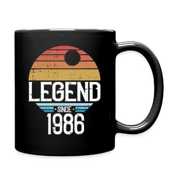 Legend 1986 Retro Sun Logo - Full Colour Mug - black - Right