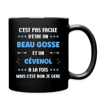 Beau gosse cévenol à la fois - Mug uni - noir - Droite