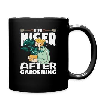 Schöner Nach Der Gartenarbeit Pflanzenliebhaber - Tasse einfarbig - Schwarz - Rechts