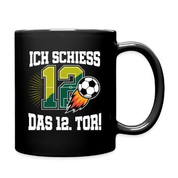 Je tire 12e but, drôle de football pour 12e anniversaire - Mug uni - noir - Droite