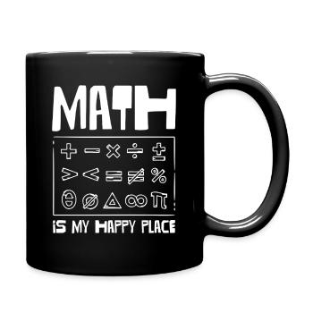 Math is my happy place - Full Colour Mug - black - Right