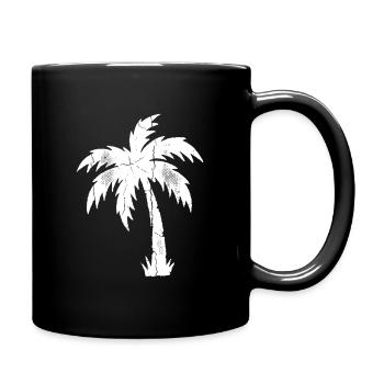 Palm Tree Vintage Retro - Full Colour Mug - black - Right