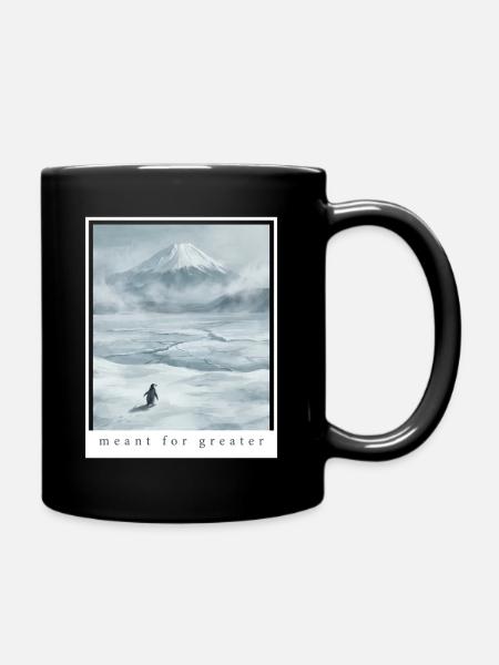 Pinguin bedeutete Größeres – Aber warum - Tasse einfarbig - Schwarz