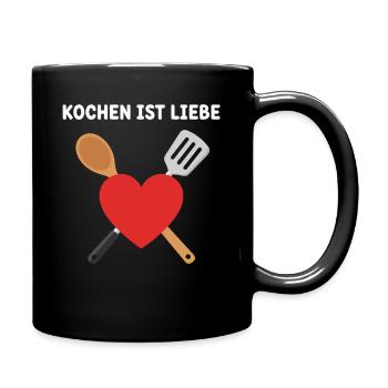 La cuisine, c’est l’amour - Mug uni - noir - Droite