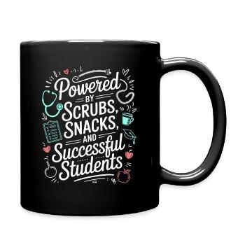Nurse Educator Powered By Scrubs Nurse Manager - Full Colour Mug - black - Right