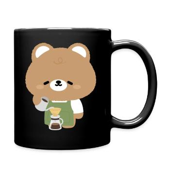 Bear Barista Coffee Pour Over - Tasse einfarbig - Schwarz - Rechts
