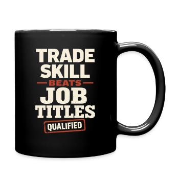 workers who are trained as welders and - Full Colour Mug - black - Right