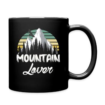 Montagne rétro Paysage montagneux - Mug uni - noir - Droite