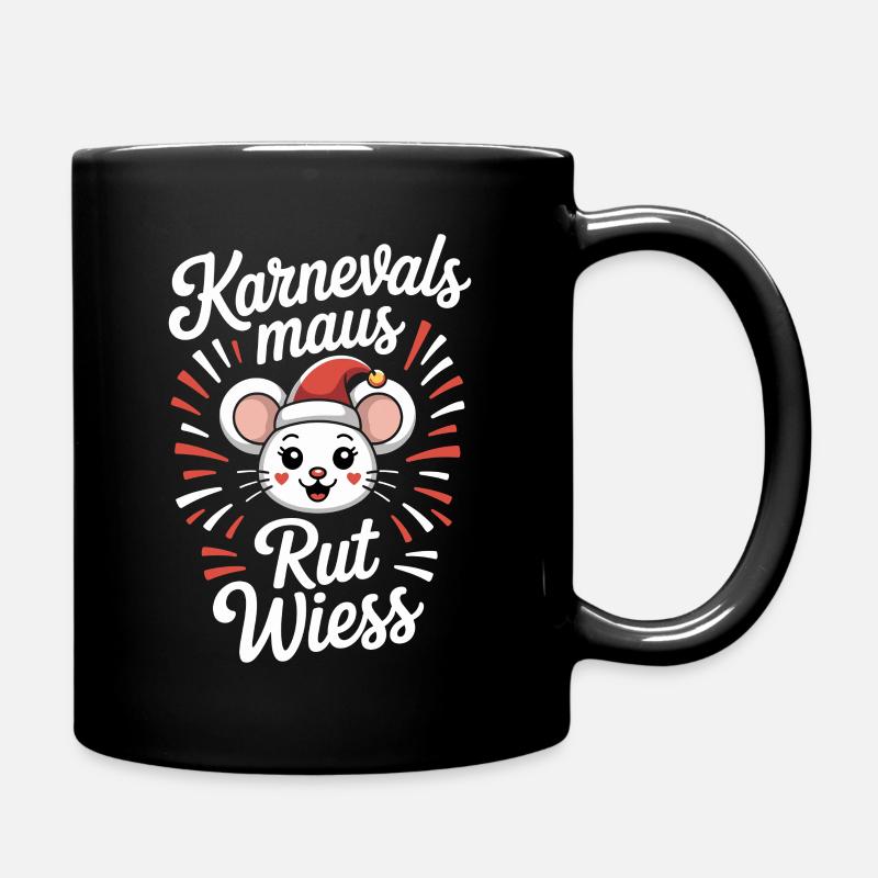 Karnevalsmaus Rut Wiess Köln Kölner Karneval Maus - Tasse einfarbig - Schwarz