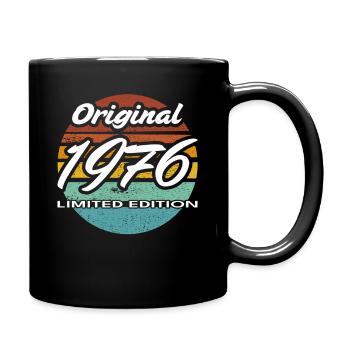 50th Birthday 1976 Gift for Men and Women - Full Colour Mug - black - Right