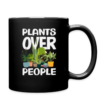 Plant Lovers Over People Succulent Plant - Full Colour Mug - black - Right