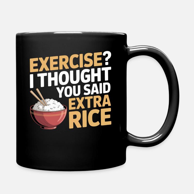 Extra Rice Humor - Full Colour Mug - black