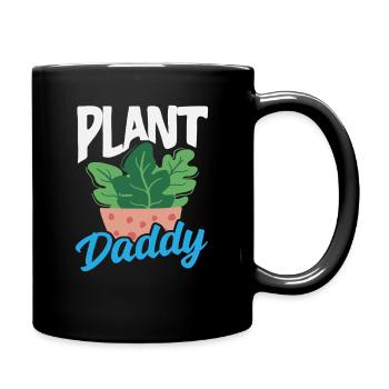 Plant Lover Daddy Plants Succulent Flower - Full Colour Mug - black - Right