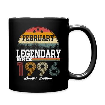 Legends est né en février 1996 - Mug uni - noir - Droite