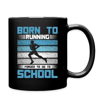 Cadeau de coureur de marathon Born To Running - Mug uni - noir - Droite
