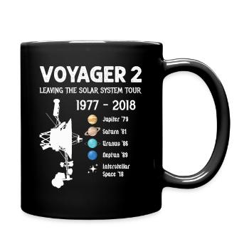 Le vaisseau spatial Voyager 2 quitte la tournée du système solaire - Mug uni - noir - Droite