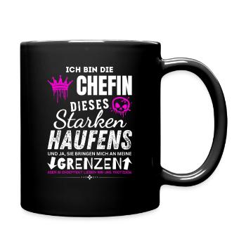 Chefin dieses starken Haufens Chefin Geschenke - Full Colour Mug - black - Right