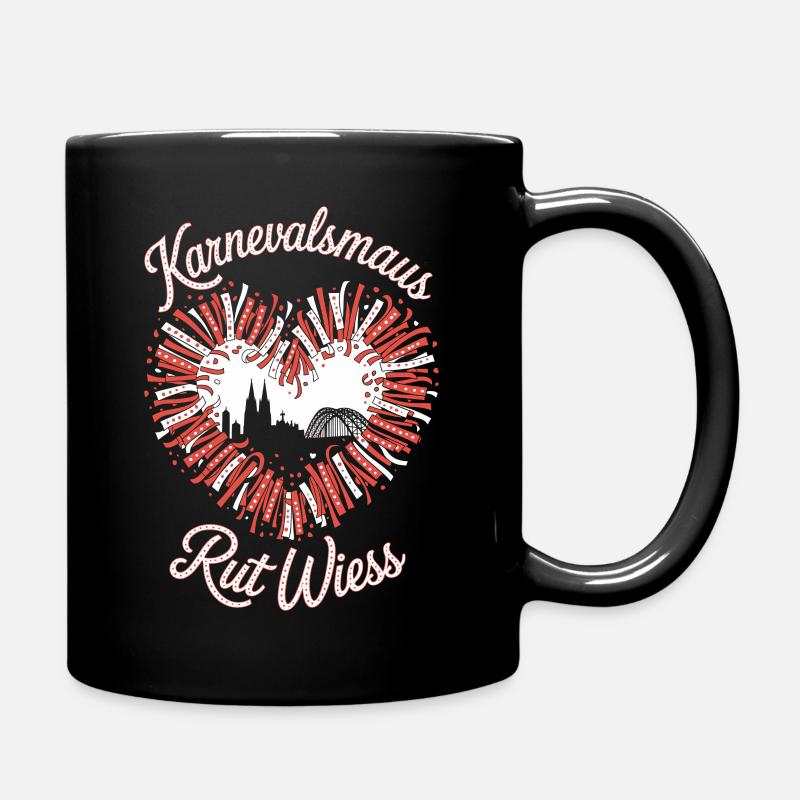 Karnevalsmaus Rut Wiess Köln Kölner Karneval Maus - Tasse einfarbig - Schwarz