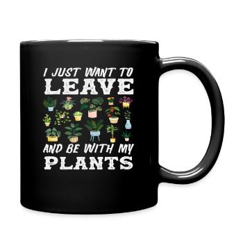 Be With My Plants Plant Lover Succulent - Full Colour Mug - black - Right