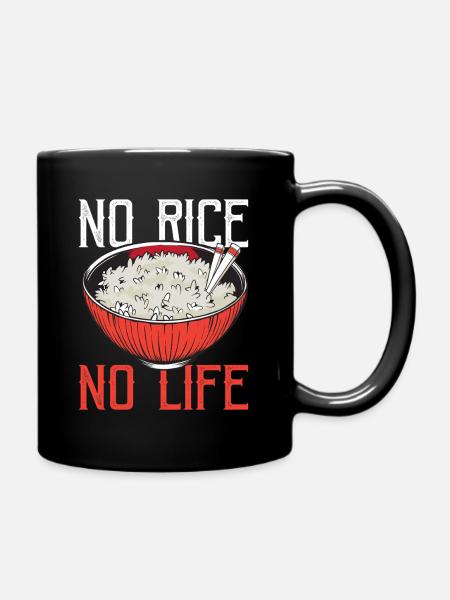 Amateurs de riz, cuisine asiatique, riz asiatique - Mug uni - noir