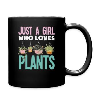 Juste une fille qui adore les plantes, jardiner les succulentes - Mug uni - noir - Droite