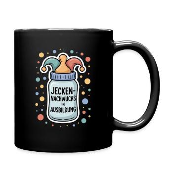 Jecken-Nachwuchs In Ausbildung Karneval Baby - Tasse einfarbig - Schwarz - Rechts