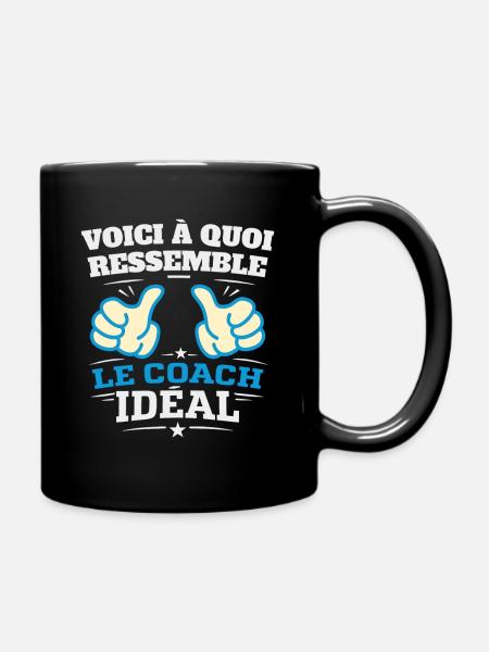 So sieht der ideale Coach aus: Humor - Tasse einfarbig - Schwarz