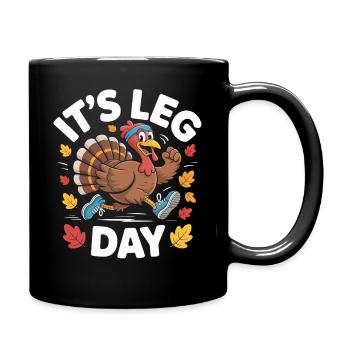 Pute Leg Day Fitnesswitz - Tasse einfarbig - Schwarz - Rechts