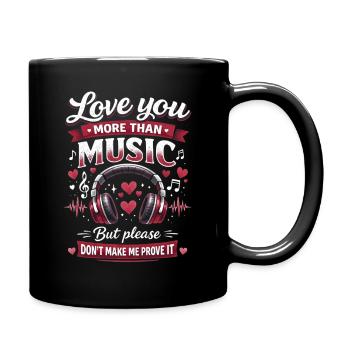 Lustige Musik Musiker Kopfhörer Audio Lied Humor - Tasse einfarbig - Schwarz - Rechts