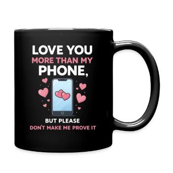 Lustiges Smartphone Handy Soziale Medien - Tasse einfarbig - Schwarz - Rechts