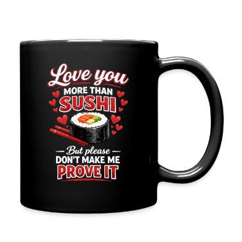 Sushi Roll drôle Sashimi Cuisine japonaise Riz Humour - Mug uni - noir - Droite