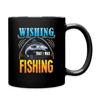Fisherman Fish Fishing Sayings Funny Angler - Full Colour Mug - black - Right