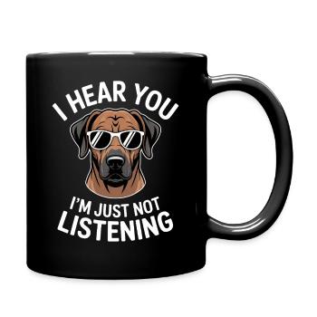 Rhodesian Ridgeback Sprüche Lustiges Hund Geschenk - Tasse einfarbig - Schwarz - Rechts
