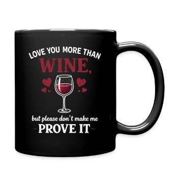  Funny Wine Glass Red White Vino Alcohol Drink - Full Colour Mug - black - Right