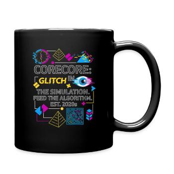 Corecore Glitch Simulation Algorithm Collage - Full Colour Mug - black - Right