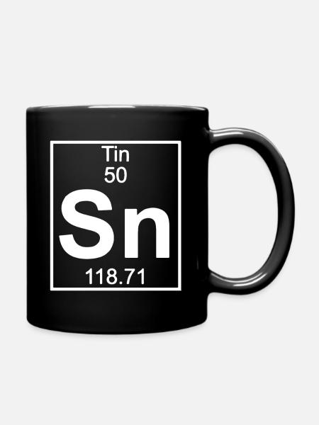SN Chemistry Periodic Table - Full Colour Mug - black