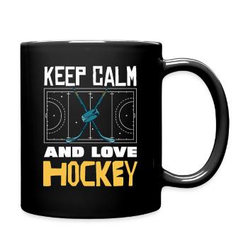 Keep calm: Hockey love - Full Colour Mug - black - Right