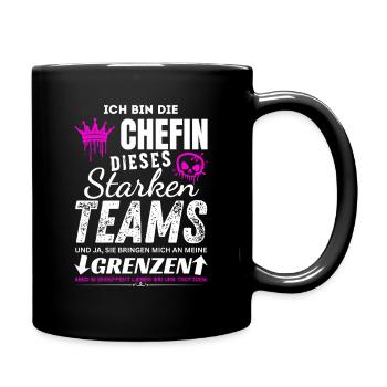 Chefin dieses Starken Teams Chefin Geschenke - Full Colour Mug - black - Right