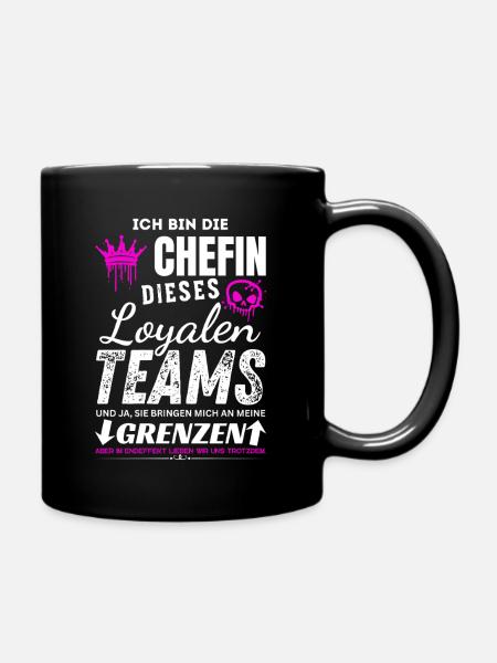 Chefin dieses Loyalen Teams Chefin Geschenke - Full Colour Mug - black