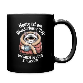 Une journée merveilleuse pour me laisser seule au bureau - Mug uni - noir - Droite