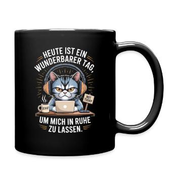 Une journée merveilleuse pour me laisser seule au bureau - Mug uni - noir - Droite