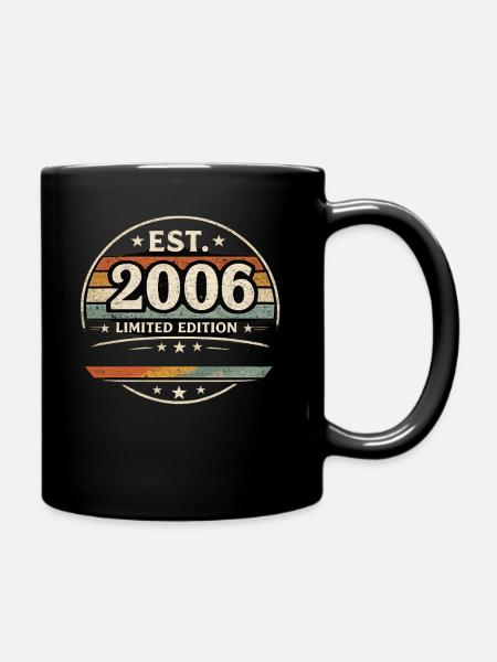 2006 Limited Edition Vintage Birthday - Full Colour Mug - black