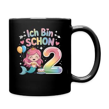I'm Already 2 Mermaid Birthday - Full Colour Mug - black - Right