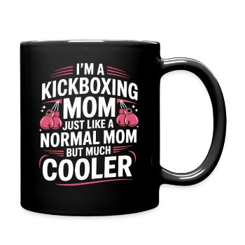 Motif de la mère du kickboxing - Mug uni - noir - Droite