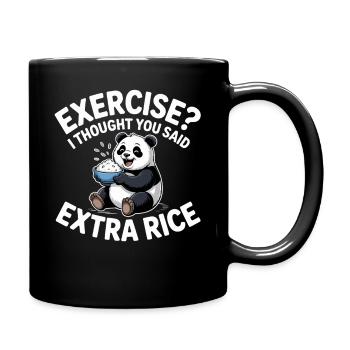 Blague sur le panda au riz - Mug uni - noir - Droite