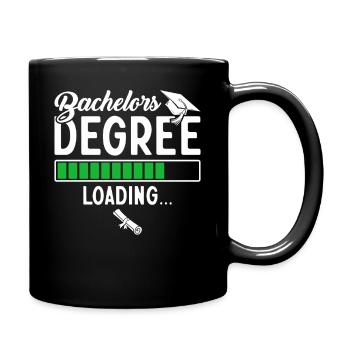 Bachelors Degree Loading - Full Colour Mug - black - Right