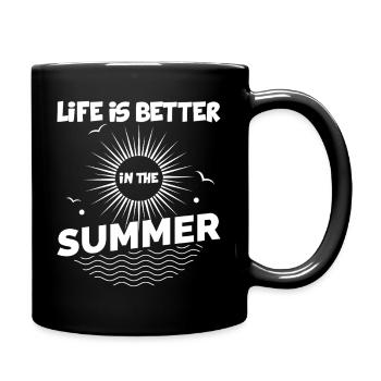 Life better in summer - Full Colour Mug - black - Right